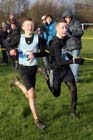 No 88 Max Pearson (Tynedale) beats  Josh Allen (Middlesbrough AC Mandale) under-13s 2012 North East Championships, Summerhill Country Park, Hartlepool.